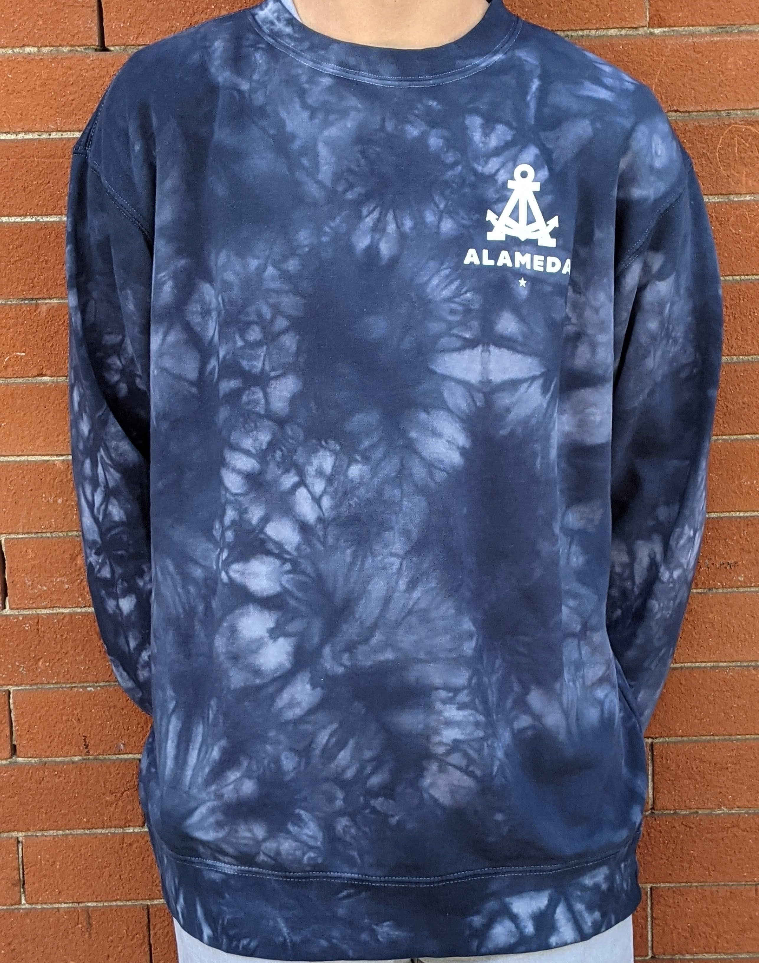 Navy tie dye sweatshirt hotsell