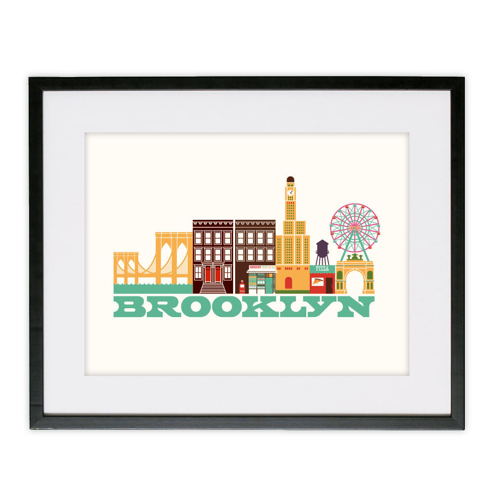 Framed Brooklyn Poster